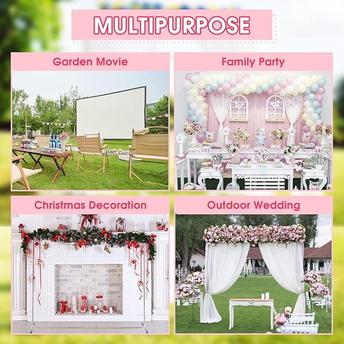 Wedding Arch,7 x 4 FT Metal Arch Backdrop Stand with Support Feet Base,Square Arched Frame for Birthday Party Ceremony Event Balloon Arches Decoration