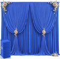 50ft x 12ft Royal Blue Backdrop Curtains Wrinkle Free Backdrop Curtain for Wedding Parties Blue Fabric Backdrops Drapes Back Drop Cloth Bridal Shower Stage Curtains Wedding Decorations for Reception