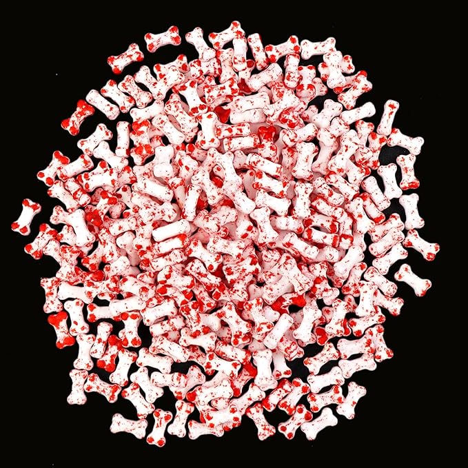Halloween Sprinkles, Bloody Dog Bones Candy, Halloween Candy, Edible Sprinkles for Cake Decorating, Cupcake Decoration, Cupcake Toppings, Cookie, Ice Cream, 180g/ 6.35oz