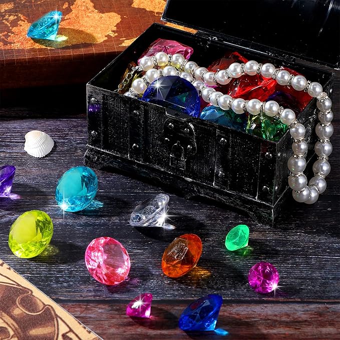Hicarer 800 Pieces Diamond Decorations Acrylic Diamond Table Scatter Crystals for Table for Vase Fillers Party Decorations(20, 12, 10, 6, 3mm,Rainbow Color)