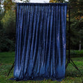 Navy Blue Sequin Backdrop Curtains 1 Panel 8FTx8FT Glitter Navy Blue Photo Backdrop Drapes Party Wedding Baby Shower Curtain Sparkle Photography Background Backdrop