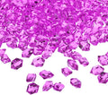 uxcell 1000pcs Fake Ice Rocks, Dazzling Clear Resin Crushed Ice Sparkling Fake Diamonds Gem Stones for Vases Fillers Table Scatter, Theme Party Favors, Rose Red