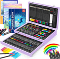 Stocking Stuffers for Kids Teens Adults, Birthday Party Art Supplies, Christmas Gifts for Teenagers, 150-Pack Wooden Art Set Crafts Drawing Painting Kit with 1 Coloring Book, 2 Sketch Pads