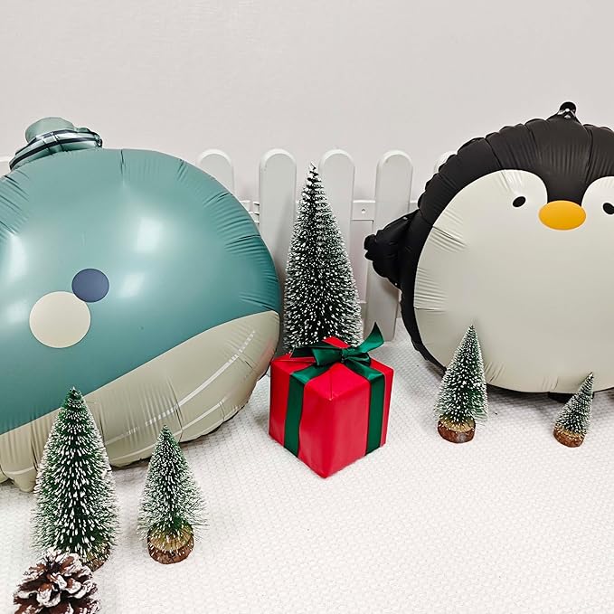 2PCS Matte Walking Animal Penguin Balloon Cute Penguin Shaped Foil Mylar Balloon For Farm Animal Penguin Theme Birthday Party Kids Birthday Party Decorative Supplies