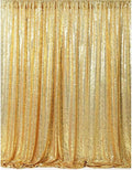 Gold Sequin Photography Backdrop Curtains 8FTx8FT 1 Panel Sparkly Background Drapes for Party Birthday Wedding Decor