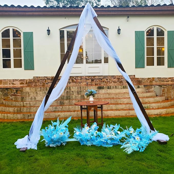 7.87FT Wooden Wedding Arch, Wood Arch for Wedding Ceremony Gorgeous Arbor Backdrop Stand for Garden Parties