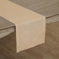 Solino Home Linen Beige Table Runner 90 Inches Long - 100% Pure Linen 14 x 90 Inch Table Runner for Fall, Autumn, Thanksgiving, Christmas - Classic Hemstitch