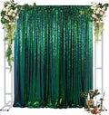 DUOBAO Sparkling Sequin Backdrop Curtain 4FTx7FT - Colorful Green Glitter Wedding & Party & Baby Shower Background