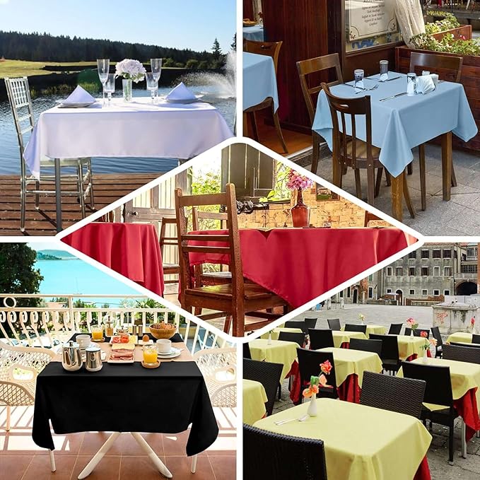 Efavormart 54x54 Fushia Wholesale Linens Seamless Polyester Square Linen Tablecloth for Wedding Banquet Party Restaurant