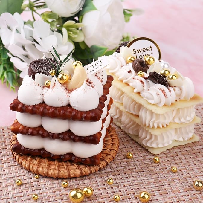 Gold Pearl Sprinkles for Cake Decorating, 11.3 Oz Edible Pearls Sugar 4 Sizes Gift Box Set for Baking Cookie Ice Cream Cupcake Toppings