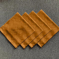 Fall Cloth Napkins 20 x 20 Inch Set of 4 Washable Reusable Jacquard Damask Autumn Table Napkins for Harvest, Thanksgiving, Holiday, Brown/Amber (4 Pieces/Packs)