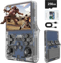 R40S PRO Retro Gaming Console, 30000+ HD Games Handheld Game Console, 3800mAh Rechargeable Mini Retro Video Console with 256GB TF Card, Portable Pocket Arcade (Transparent Grey)
