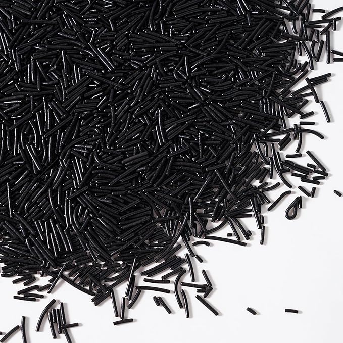 Edible Black Sprinkles, Jimmies Sprinkle, Black Sprinkles for Baking, Cake, Cupcake, Cookies, Donut, Perfect for Halloween(120g/4.23oz)