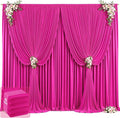 20ft x 12ft Hot Pink Backdrop Curtains Wrinkle Free Backdrop Curtain for Wedding Parties Pink Fabric Backdrops Drapes Back Drop Cloth Bridal Shower Stage Curtains Wedding Decorations for Reception