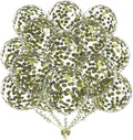 50pcs Avocado Green Foil Confetti Balloons,12 inch Latex Balloon with Avocado Green Confetti Inside for Birthday Family Party Wedding Party Baby Shower Decoration Supplies