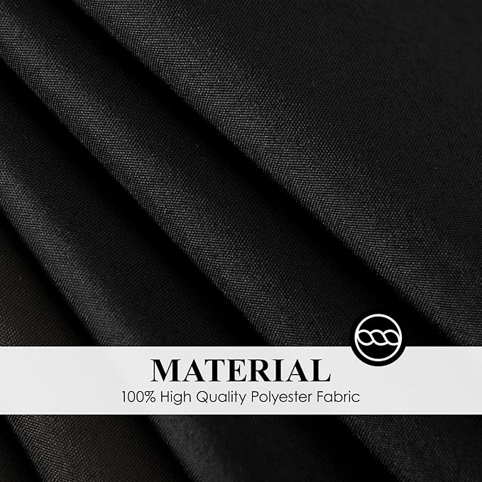 Round Tablecloth 2 Pack 120 Inch Black Tablecloths Washable Decorative Linen Polyester Table Clothes Cover for Dining Table Banquets Buffet Parties and Wedding