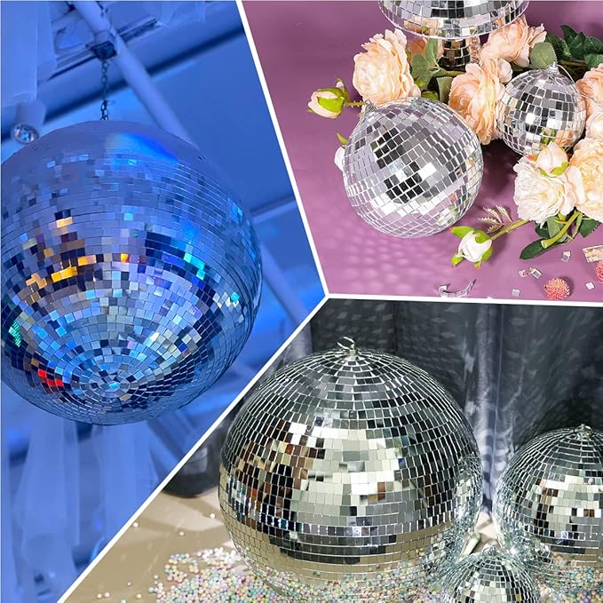 PP OPOUNT 10800 PCS Disco Tiles, 5 x 5 mm Self-Adhesive Glass Mirror Tiles for Craft Decoration, Mini Mosaic Tiles for Art Collage, Indoor Outdoor Decoration(Silver)
