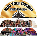 Custom Fans with Your Photo/Text - 13 Inch Personalized Folding Hand Fan for Line Dancing, Weddings, Parties | Decorative Gift for Women, Church Events & Dance Performances (10, 13 Inch)