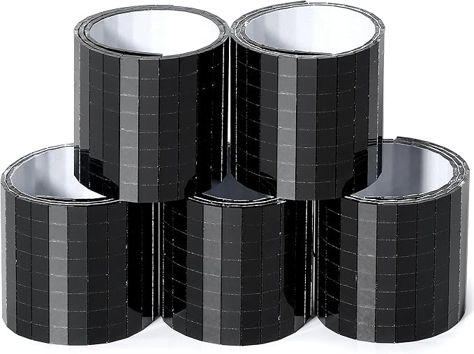 PP OPOUNT 2360 PCS Disco Tiles, 5 x 5 mm Self-Adhesive Disco Ball Stickers, Real Glass Mirror Tiles for Crafts, DIY Disco Ball, Photo Frame, Art Collage, Indoor Decor (Black)