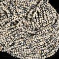Song Xi 180pcs 2mm Natural Dalmatian Gemstone Beads Faceted Round Loose Stone Beads for Jewelry Making