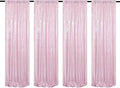 Pink Sequin Backdrop Curtains 4 Panels 2FTx8FT Glitter Pink Drapes Photo Backdrop Party Wedding Baby Shower Curtain Sparkle Photography Background
