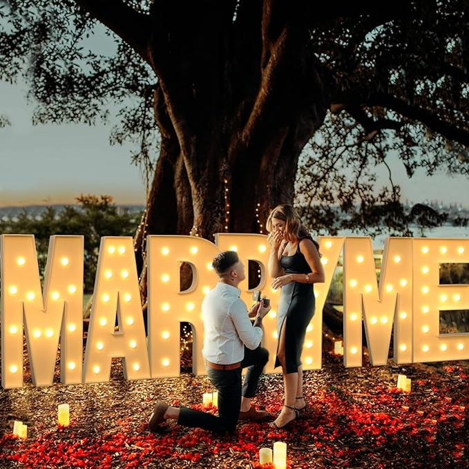 imprsv Marquee Light Up Letters, 4FT Mosaic Letters with Light for Baby Shower Graduation Party Decor, Large L for Engagement Wedding Party Decorations (Need to Assemble)