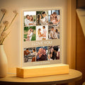 Custom Picture Frames with Photo, Personalized Photo Frame with Night Light, Customized Picture Frame, Personalized Anniversary Birthday Gifts for Women, Men, Him, Her, Girlfriend, Boyfriend, Couple