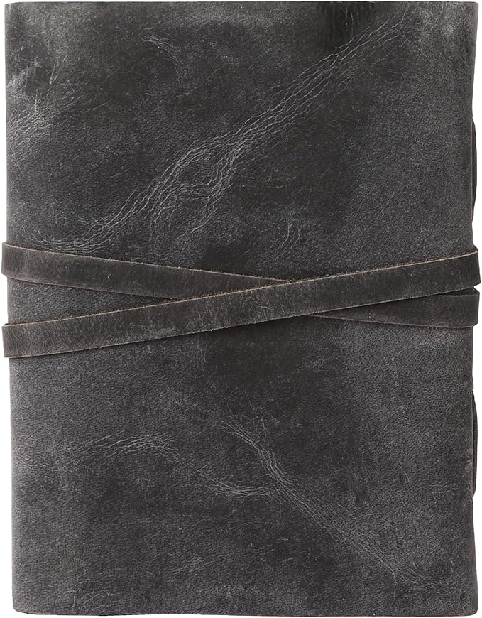 Leather Journal with Lined and Unlined Deckle Edge Paper 8x6 inch and Vintage Key | Handmade Writing Notebook Diary | Bound Daily Notepad for Men & Women Medium, Sketch/Writing pad for Artists