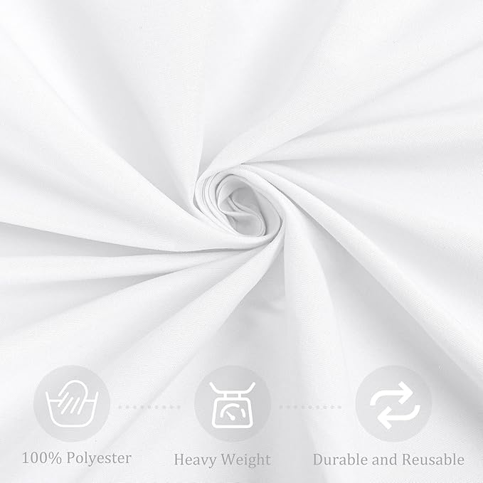 8 Pack Round Tablecloth 70 Inch White Round Table Covers Bulk Washable Polyester Fabric Table Clothes for Wedding Party Reception Banquet Buffet Restaurant (White, 70 Inch)