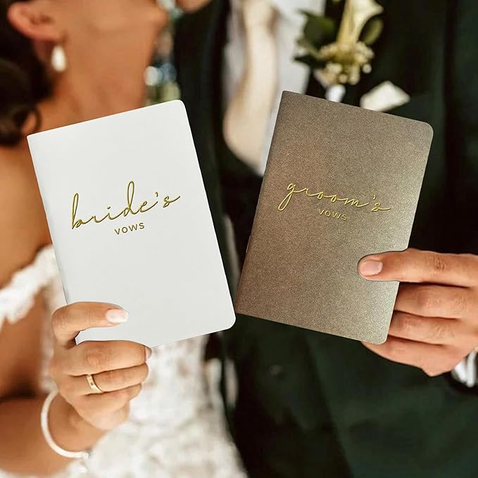 Vow Books His and Hers Wedding Vow Books Bride and Groom Vow Books Wedding Essentials Wedding Accessories(XZ-GB-Terracotta)