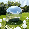 Inflatable Mirror Ball, Silver Big Shinny Balls Reusable Large PVC Disco Ball Balloon for Large Event Decoration, Party, Wedding Decor, Concerts, Stage (1 Pcs, 1.5m/59in Without Air Pump)