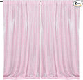 Pink Sequin Backdrop Curtains 4FTX8FT 2 Panels Sequin Sparkly Background Drapes for Party Birthday Weeding Decor