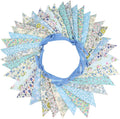 10M/32Ft Triangle Bunting Banner, 36 Pcs Cotton Fabric Flags Pennant Garlands for Birthday Party, Wedding, Baby Shower, Outdoor and Home Decorations (Blue)