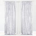 Eternal Beauty Sequin Backdrop Curtains, 2x8 Ft-2 Panels Silver Back Drop for Shimmer Photography Party Wedding Birthday Decor
