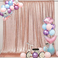 PartyDelight Rose Gold Sequin Backdrop Photography Curtain Special Events Party 6Ftx7Ft