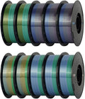 Kingroon 10KG Silk Rainbow PLA Filament Bundle, 1.75MM 3D Printing Filament, Color Changing, Dimensional Accuracy 0.02mm, Fits Most 3D Printers