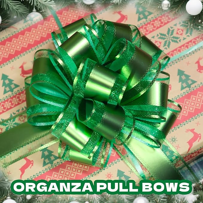 6 Pcs 6 Inch Golden Pull Bows, Perfect for Gift Wrapping, Weddings, Party Decorations, Crafts Easy-to-Use Pull Bows for Gifts and Events