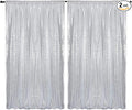 4FTx8FT Silver Sequin Backdrop Curtains 2 Panels Sparkly Background Drapes Glitter Photo Background for Wedding Baby Shower Stage Decorations