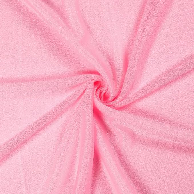 VDS Pack of 2 Panel (30 Inch X 20 Feet) Wedding Arch Draping Fabric Sheer Chiffon Fabric Drapery for Wedding Ceremony Reception Swag Backdrop Canopy Chuppah ARBO Altars Decoration (Coral)