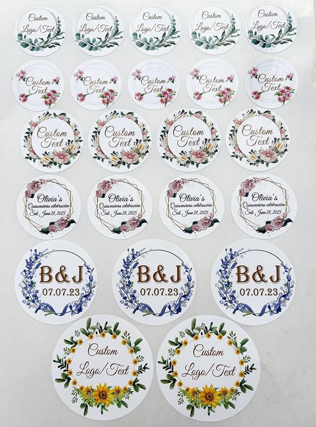 Premium Custom Stickers Labels - Personalized Stickers for Businesses Logo and Name. Birthday Pets and Label Product Boxes Wedding Favors Waterproof Labels ((custom image, 3,5 inch)