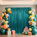 SquarePie Sequin Backdrop Curtain Not See Through Thick Glitter Background for Party 8FT x 10FT Teal