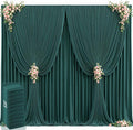 50ft x 12ft Emerald Green Backdrop Curtains Wrinkle Free Backdrop Curtain for Wedding Parties Fabric Backdrops Drapes Back Drop Cloth Bridal Shower Stage Curtains Wedding Decorations for Reception