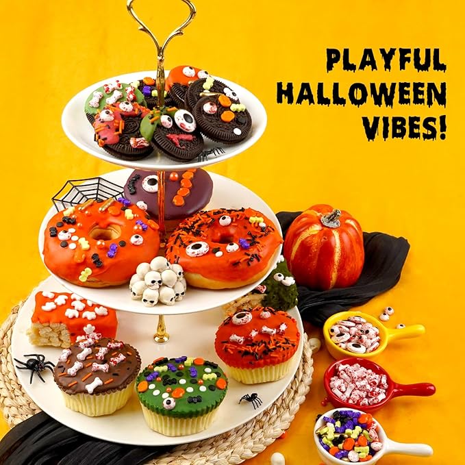Halloween Sprinkles, Edible Eyeballs Candy, Bloody Eyes Sprinkles for Cake Decorating, Halloween Cupcake & Cookie Toppers, Creepy Party Candy Supplies, 180g/ 6.35oz
