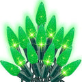 Dazzle Bright C6 Green Christmas Lights, 100 LED 33 FT Outdoor Christmas Lights Waterproof Plug in with 8 Modes for Indoor Xmas Tree Decorations