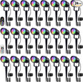 SUNVIE 24 Pack Halloween RGBW Low Voltage Landscape Lights 12W LED Color Changing Landscape Lighting with Remote Control and Wire Connectors, AC/DC 12V-24V Waterproof Outdoor Spotlight for Yard Garden