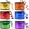 BEISHIDA 6 Assorted Colors Curling Ribbons Balloon String Ribbons - Rainbow Balloons 6 Rolls for Gift Warppping Birthday Easter Party Decorations