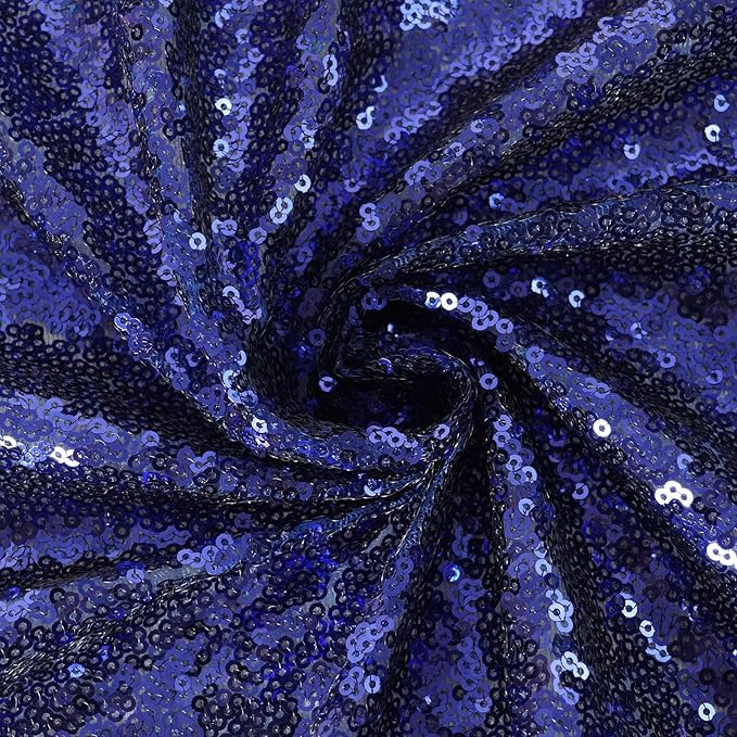 Eternal Beauty Navy Blue Sequin Backdrop, 10x10 Ft Glitter Background Curtains for Shimmer Photography Party Wedding Birthday Independence Day Back Drop Decor