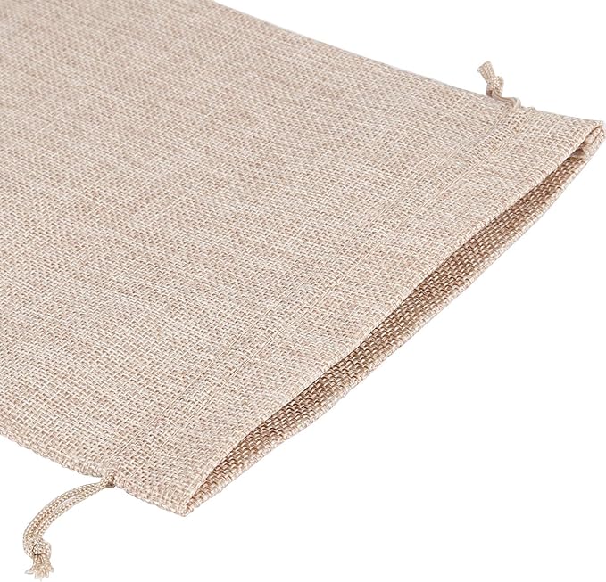 ZOENHOU 50 Packs 5 x 7 Inch Large Burlap Bags with Drawstring, Durable Jute Drawstring Bags, Dustproof Burlap Sacks for Favors Party DIY Craft