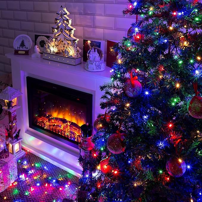 200 LED Christmas String Lights, 72FT Indoor Lights Plug-in with 8 Modes & Timer & Memory Function, Waterproof Christmas Lights Outdoor for Holiday Party Christmas Tree Decor