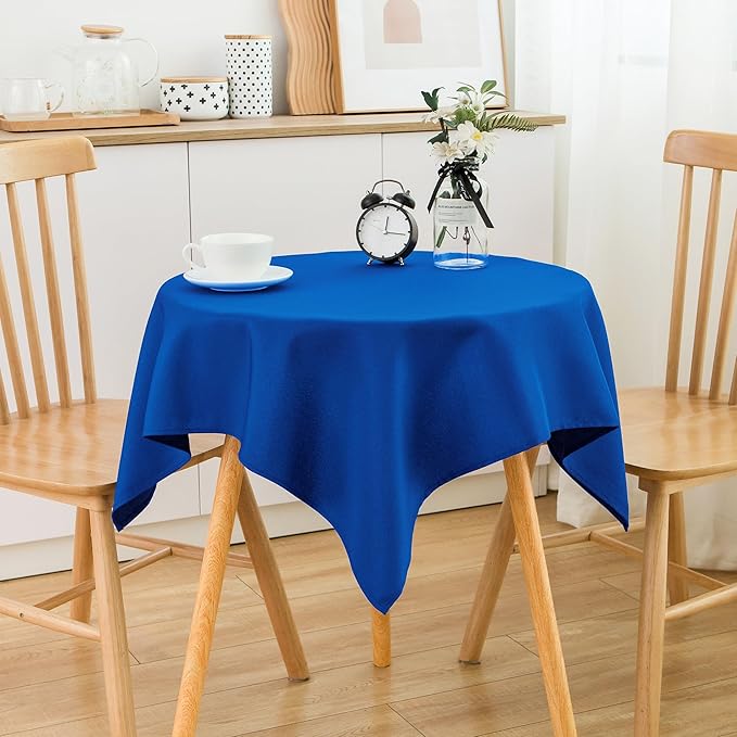 2 Pack Small Square Table Cloth 36X36 Inch Royal Blue Tablecloth Washable Polyester Solid Table Cover for Night Stand End Table Side Table Outdoor Indoor